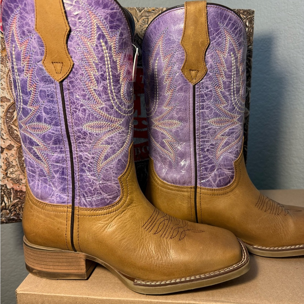 Laredo Women's Mara Tan Square Toe Western Boots - Picture 4 of 9